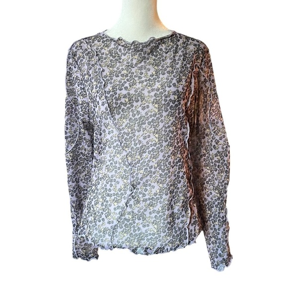 & Other Stories Tops - & OTHER STORIES printed mesh babylock top